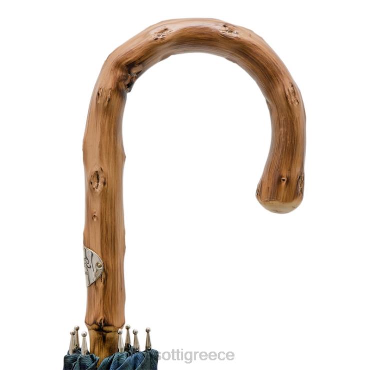 ομπρέλα | PASOTTI 142 celtic-8 k - μπλε καρό ομπρέλα με ξύλινη λαβή 2N6B8114 άνδρες